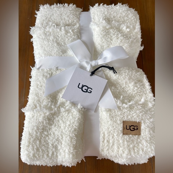 UGG Other - UGG Eugenia Throw Blanket in Snow Ivory Plush 50x70”